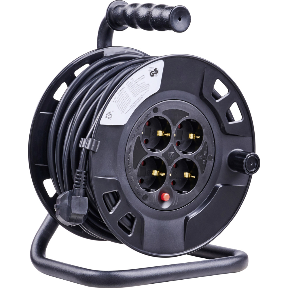 Kabeltrommel 25 m mit 4-fach Steckdose 3G x 1,5 mm²