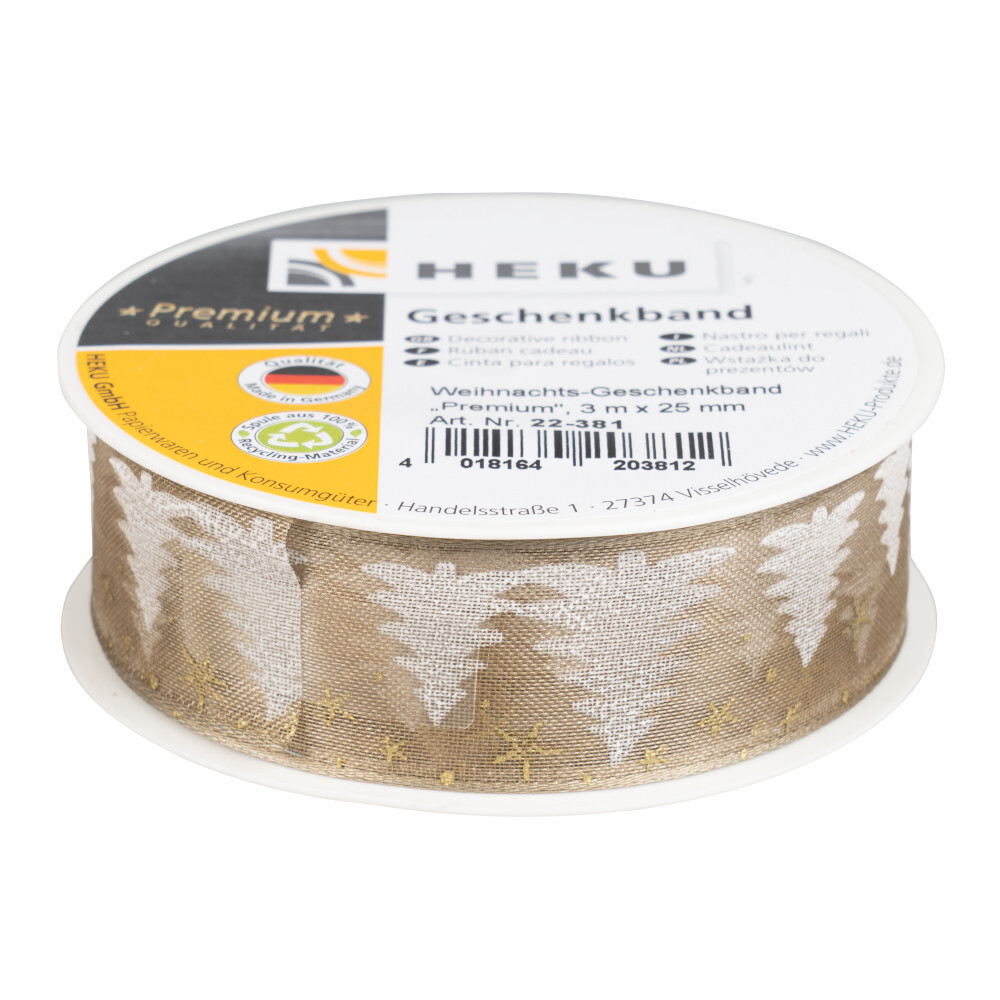 Geschenkband Weihnachten, 3 m x 25 mm image number 2
