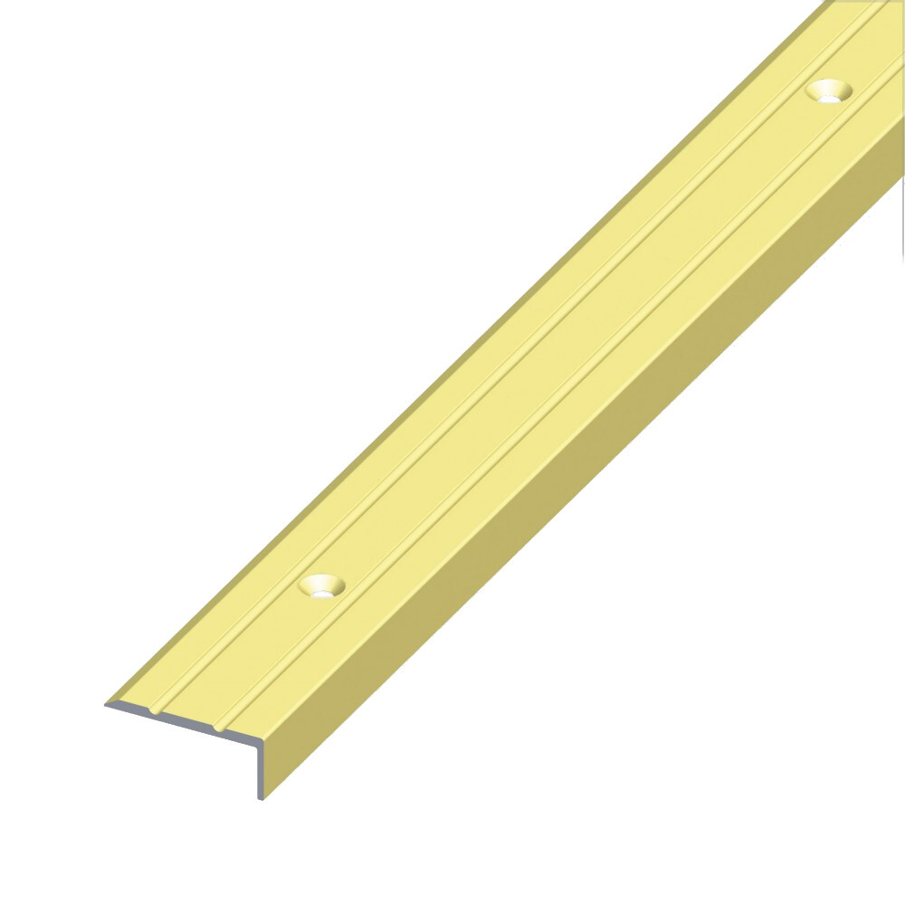 Winkel-Abschluss-Profil 25 x 10 mm Aluminium messingeloxiert gerillt image number 0