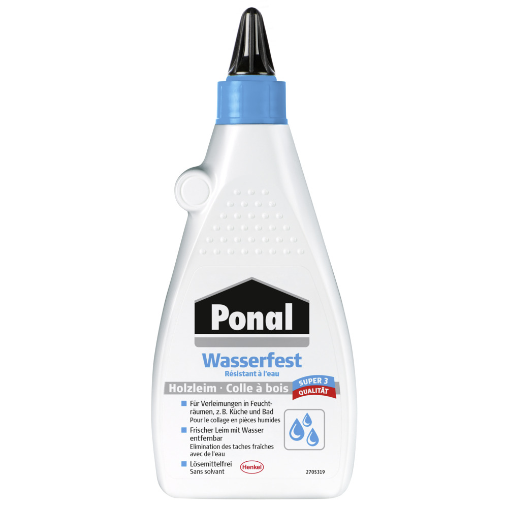 Ponal Holzleim Wasserfest 550 g Flasche image number 0