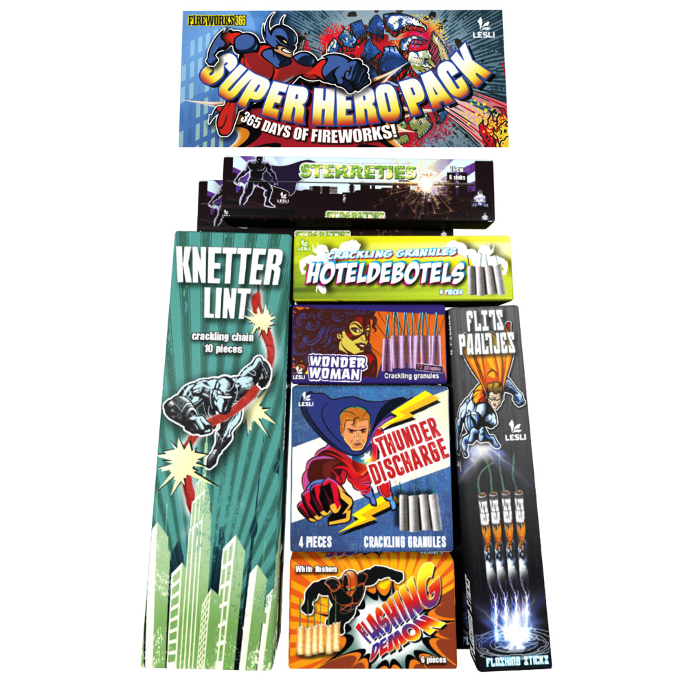 Super Hero Pack Jugendfeuerwerk 36 Teile