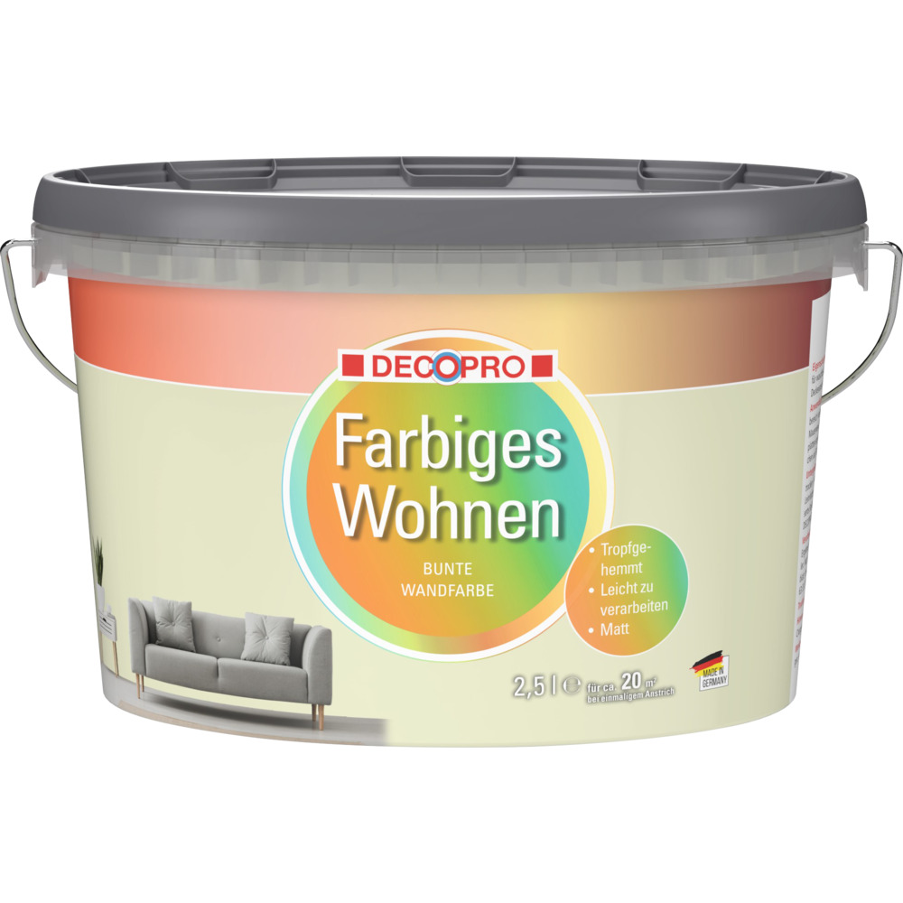 DECOPRO Farbiges Wohnen Limone 2,5 L