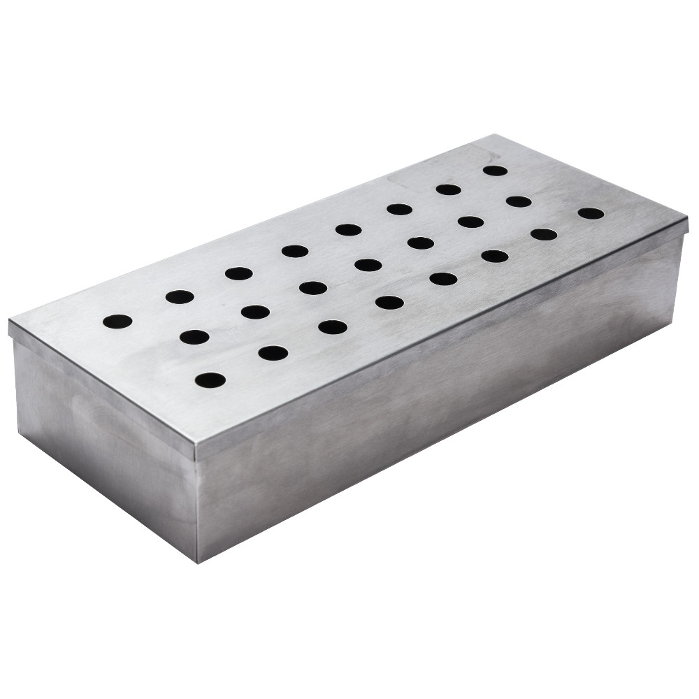 Räucherbox 24 x 10 x 4,5 cm aus Edelstahl