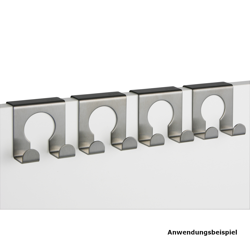 Doppel-Türhakenset 4 Stück aus Edelstahl je 5,1 x 4,5 x 5,1 cm