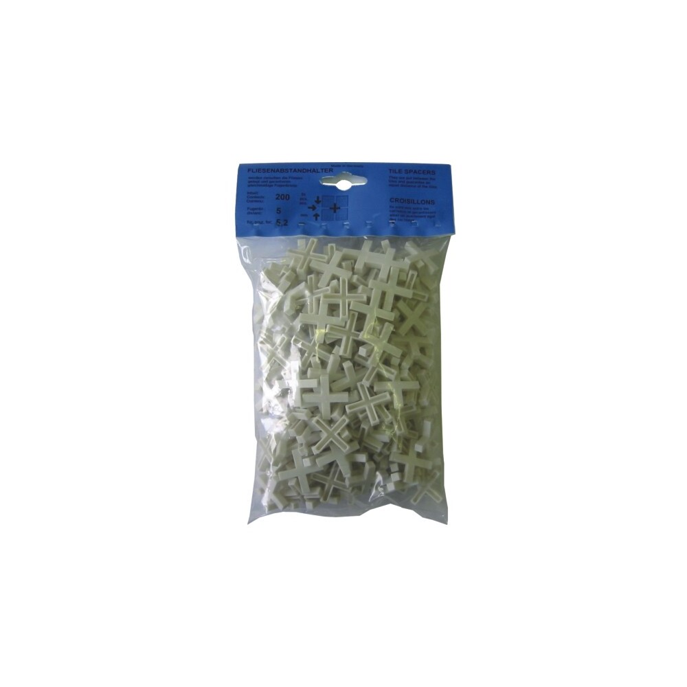 Fliesenkreuz 5,0 mm 200 Stück Fliesen Abstandshalter aus PVC