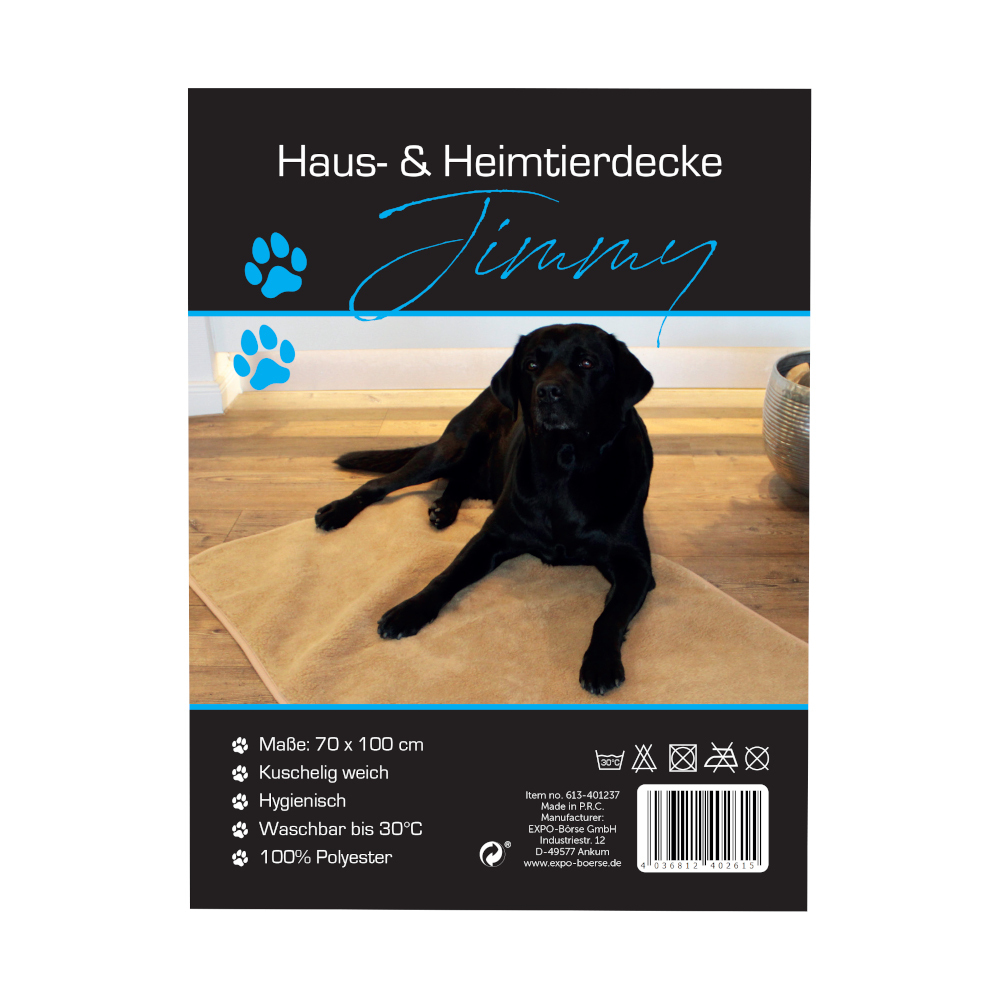 Hundedecke Jimmy 70x100 cm, in Schwarz B-Ware image number 1