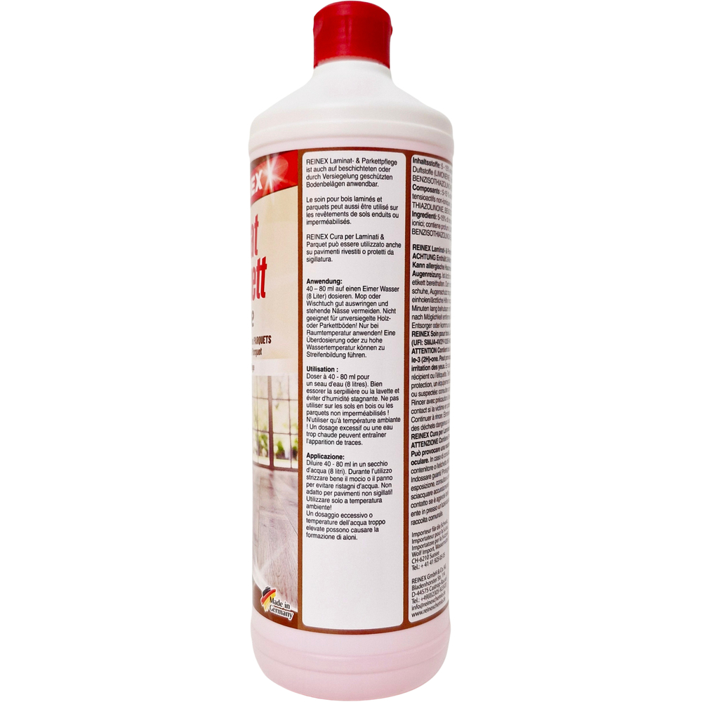 Reinex Laminat- und Parkettpflege 1 Liter, Konzentrat mit Orangen&ouml;l image number 1