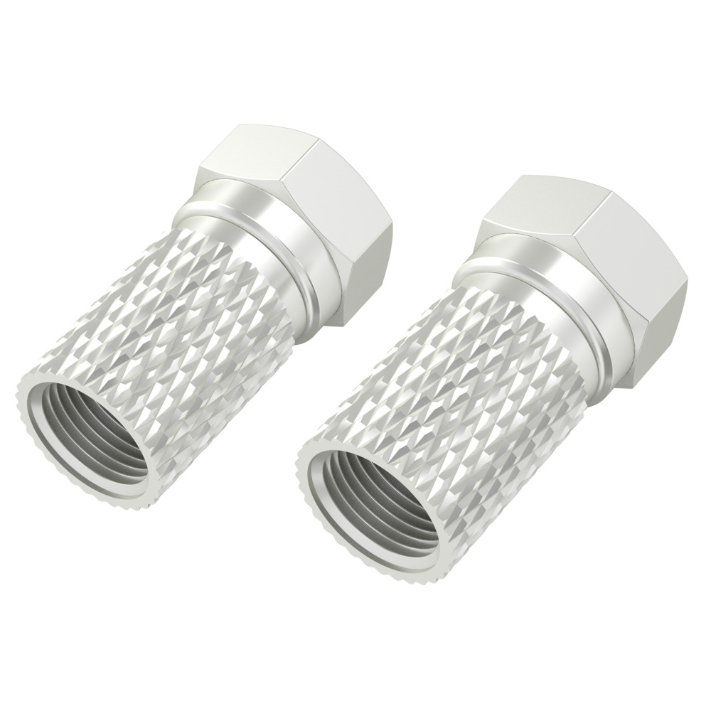 hama® F-Stecker-Set, 2 Stück Ø 7mm, gerade