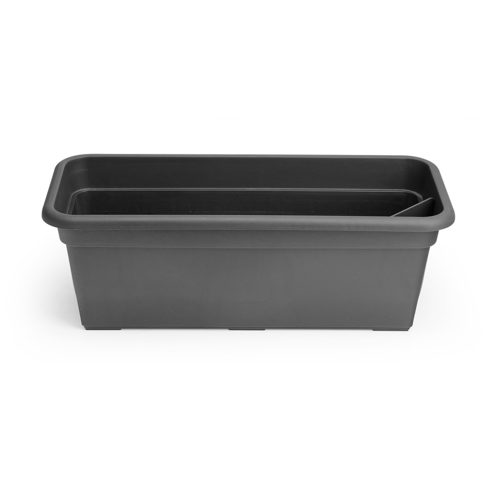 Balkonkasten mit Bew&auml;sserungseinsatz 39 cm anthrazit