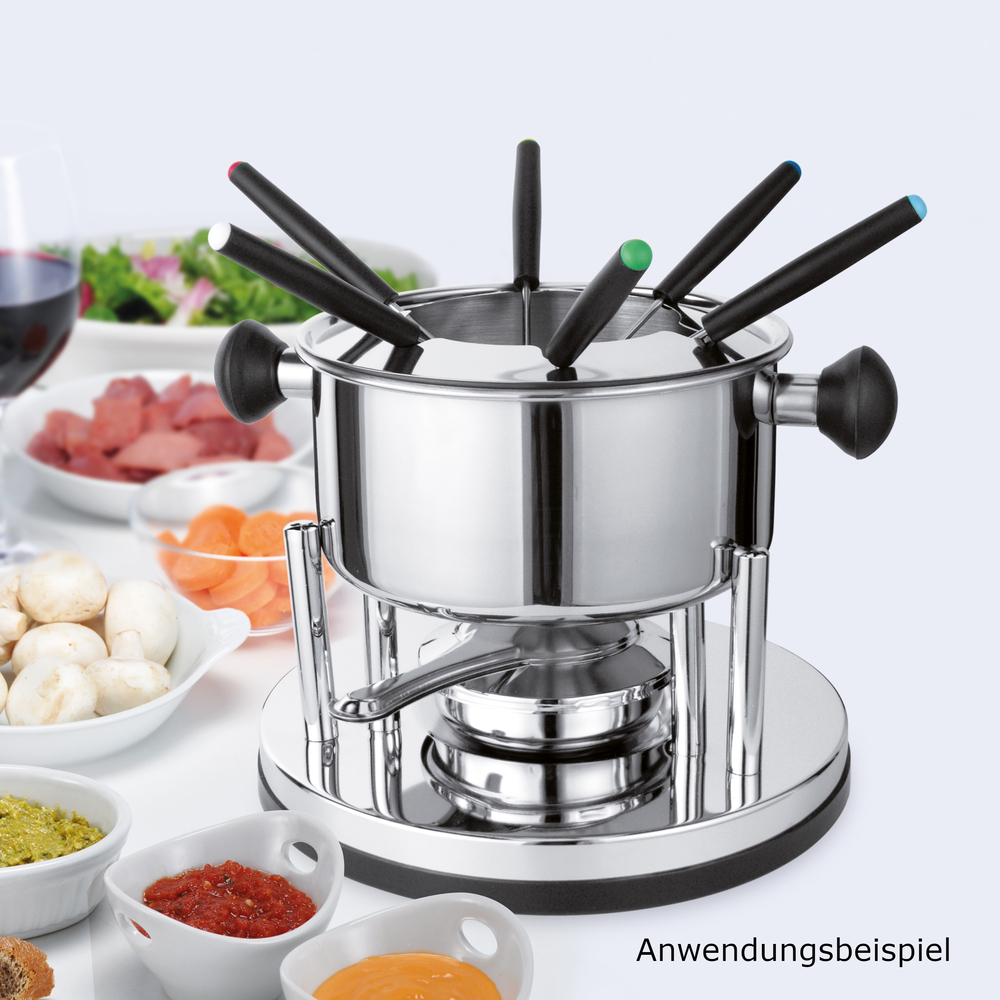 Fondue-Set 10-teilig aus Edelstahl f&uuml;r 6 Personen image number 1
