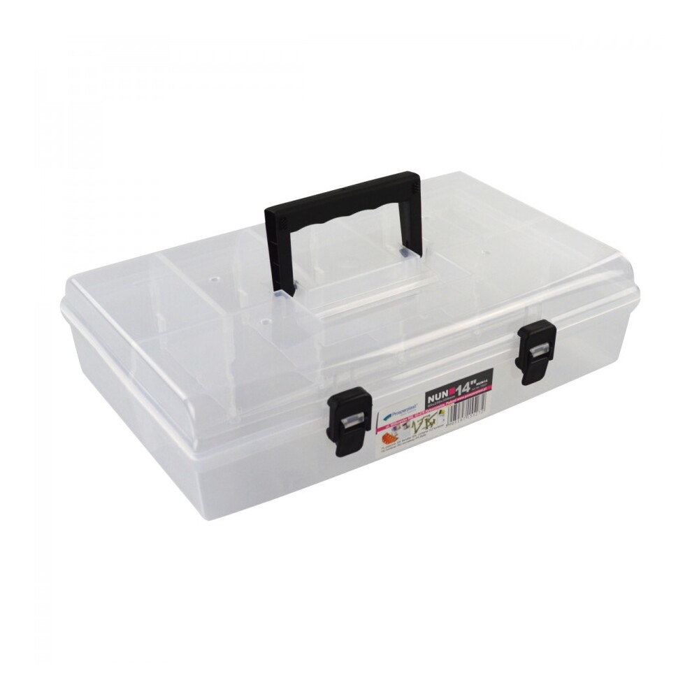 Sortimentskasten, Kleinteilemagazin, Kleinteilebox mit 6 Fächern aus Kunststoff 85x238x359 mm