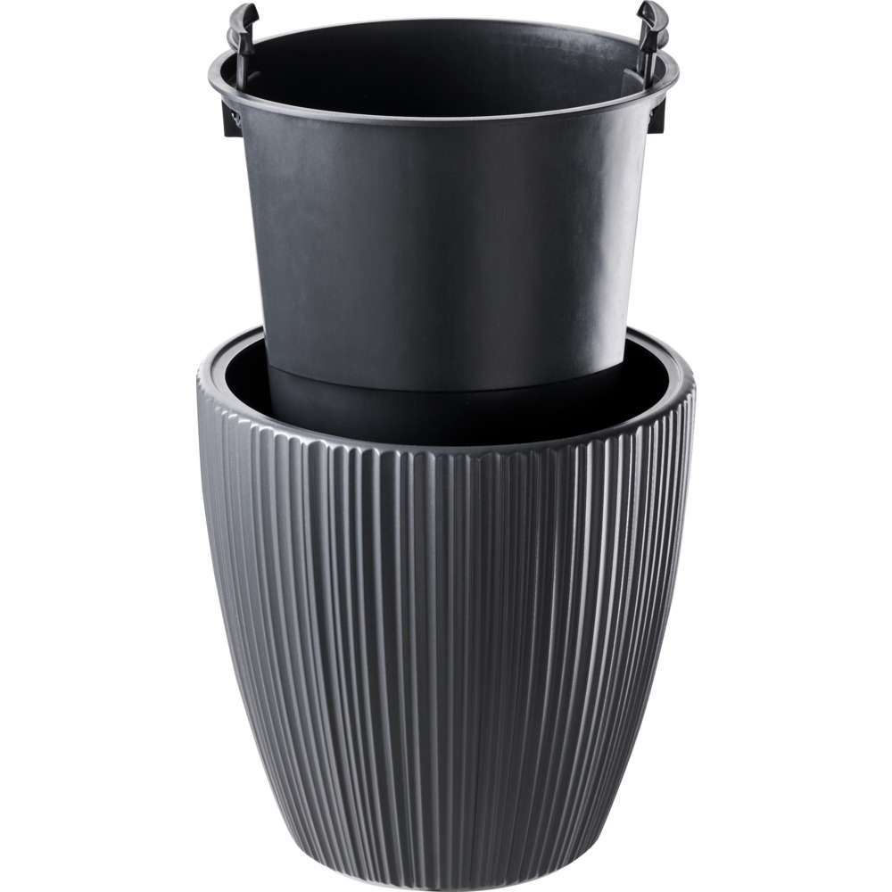 Prosperplast Pflanztopf Oro ca. &Oslash; 24 cm dunkelgrau image number 1
