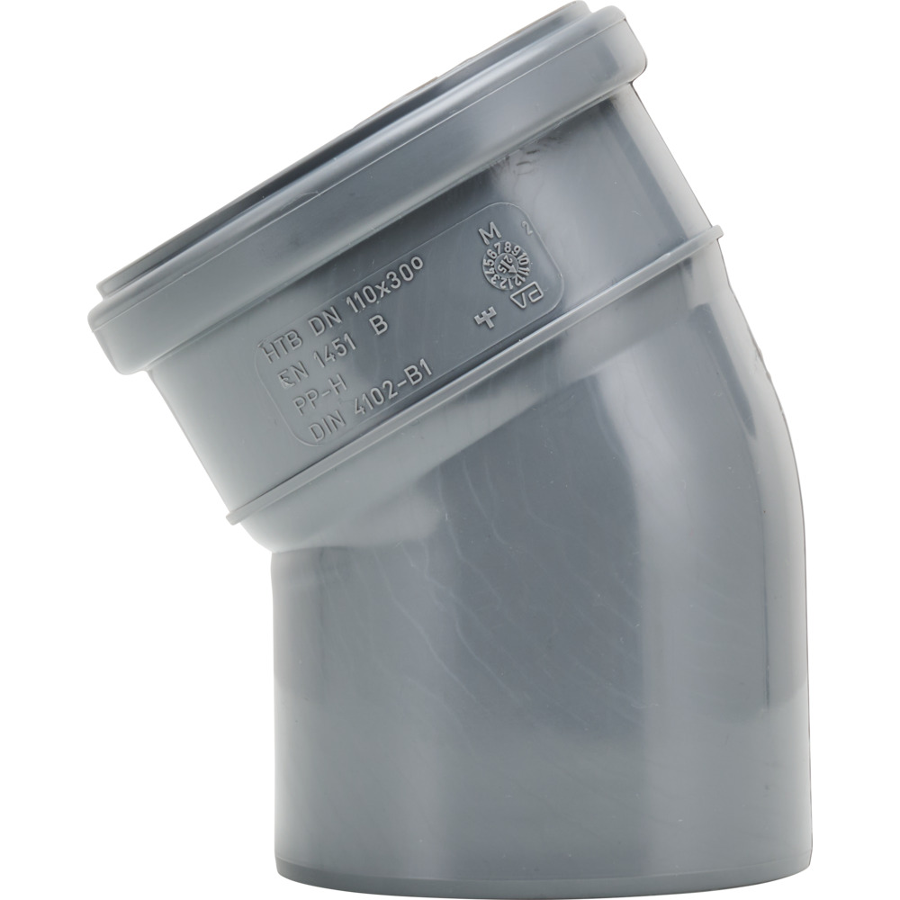 Marley HTB-Abwasserbogen DN 110 mit 30&deg; Winkel