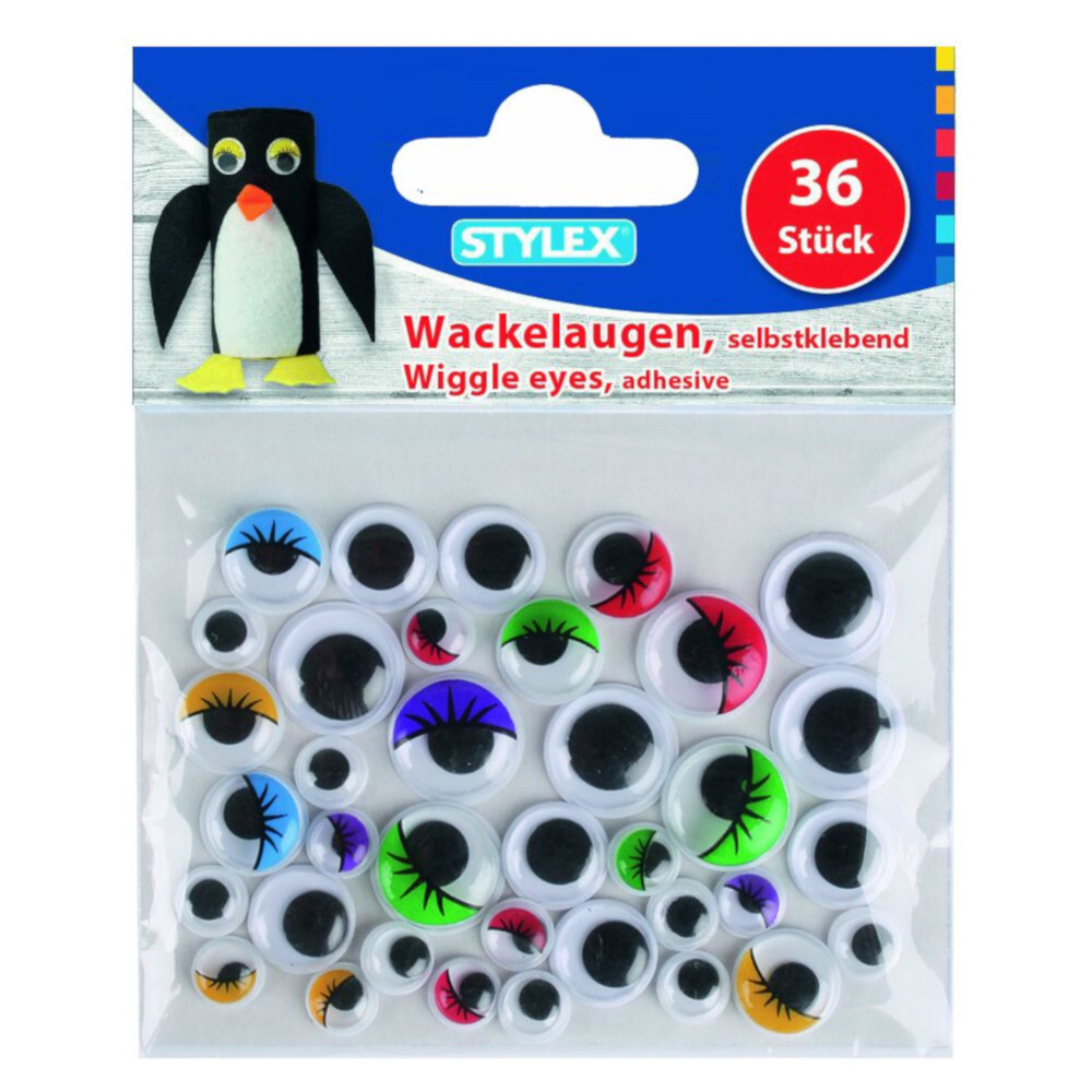 Wackelaugen selbstklebend, 36 Stück image number 0