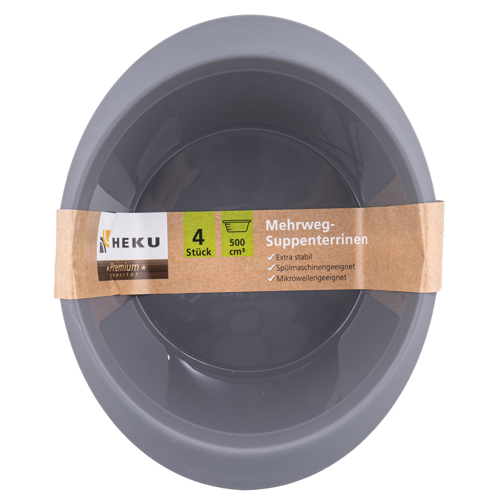 Mehrweg-Suppenschüsseln 500ml in Grau image number 2