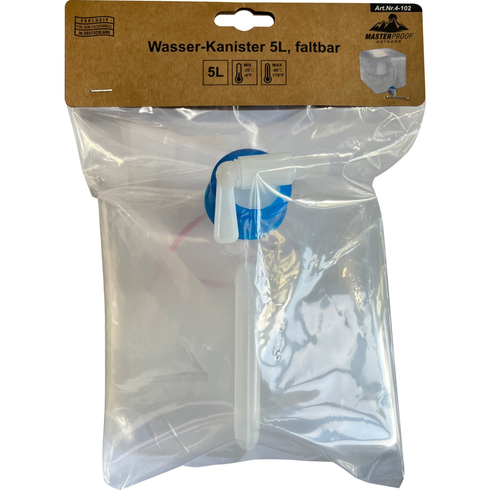 Wasserkanister 5 Liter faltbar, mit Wasserhahn image number 1
