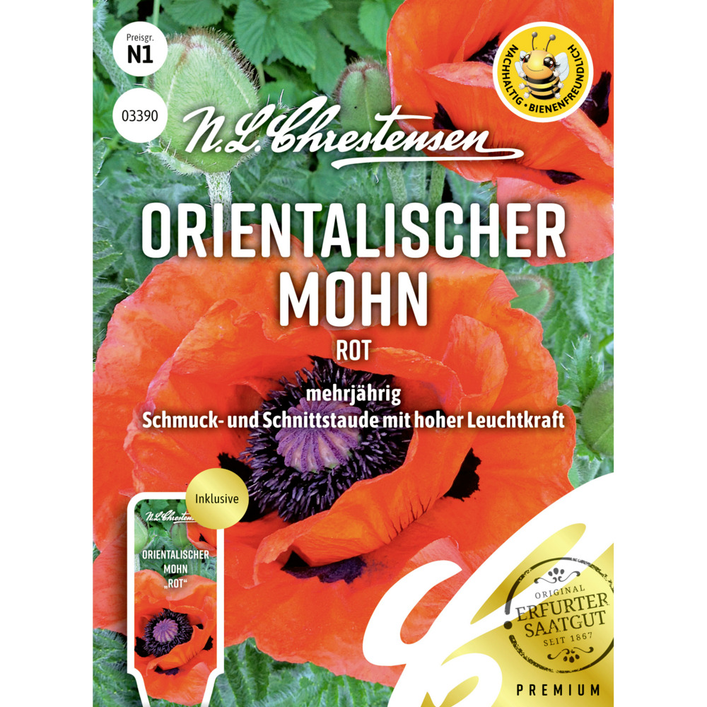 Saatgut Orientalischer Mohn Rot image number 0