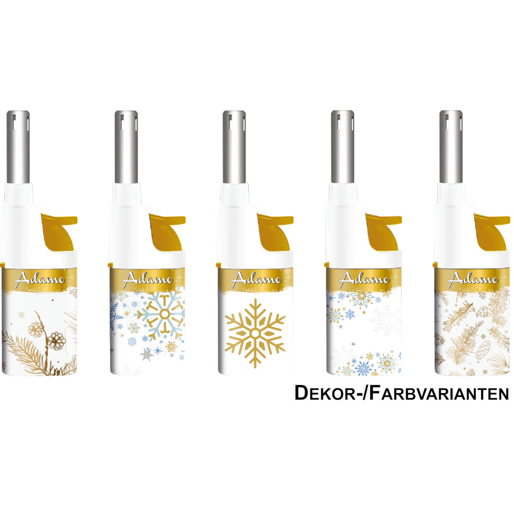 Adamo Mini Stabfeuerzeug Weihnachten wei&szlig; - Designauswahl image number 0
