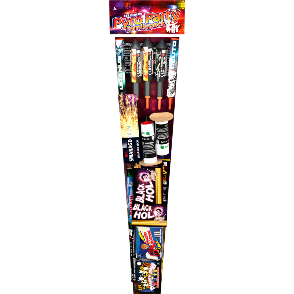Pyro Party Familypack Feuerwerksortiment 137 Teile