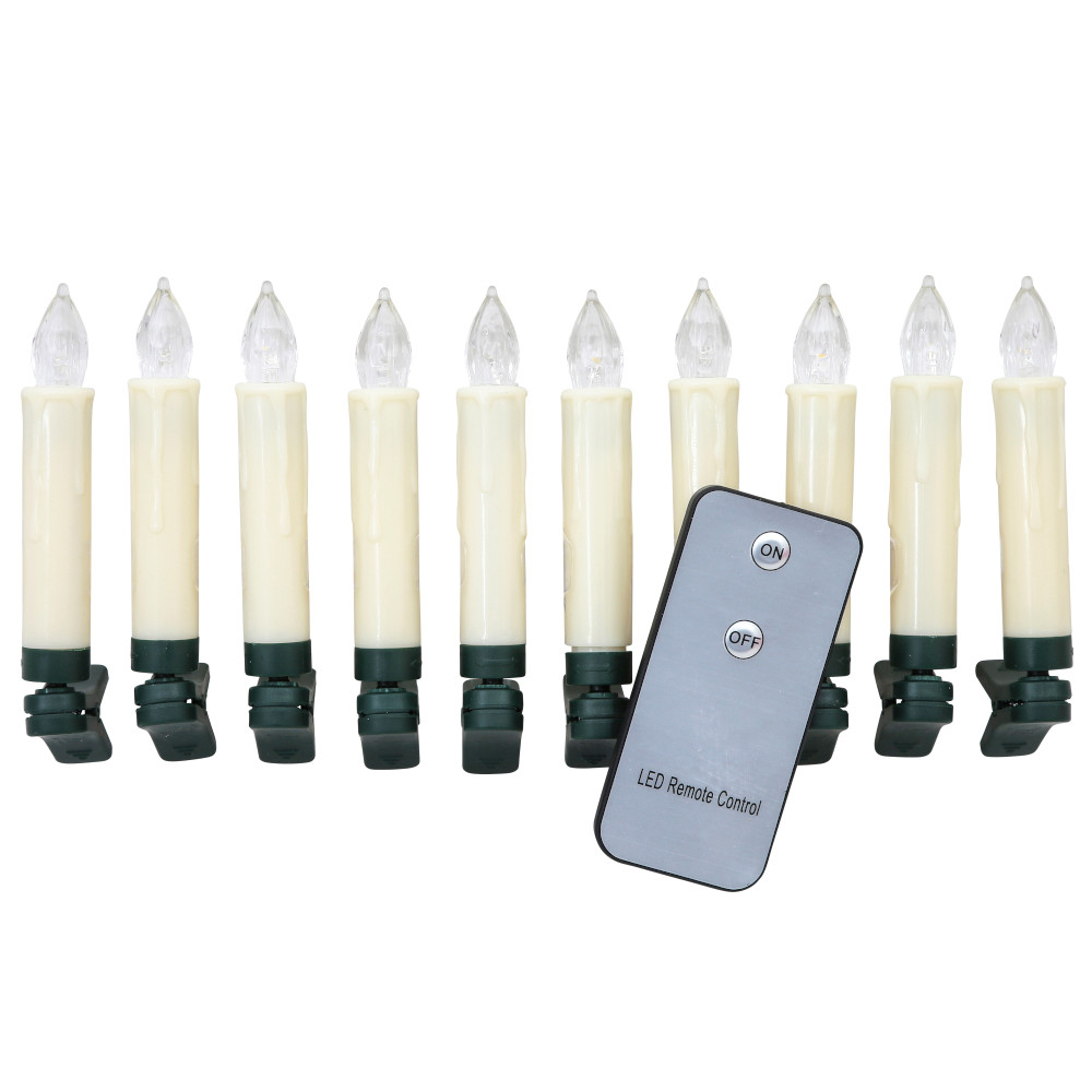 LED-Kerzen-Lichterkette kabellos mit 10 Kerzen