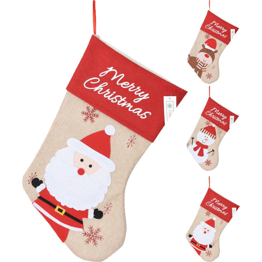 Weihnachtssocke 40 cm aufhängbar in verschiedenen Motiven