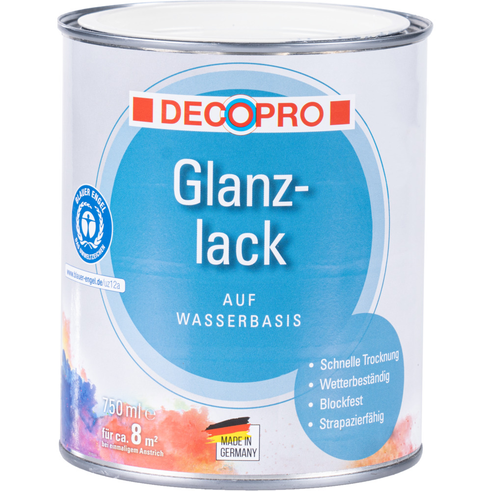 DECOPRO Acryl Glanzlack cremewei&szlig; RAL 9001 f&uuml;r innen und au&szlig;en image number 0