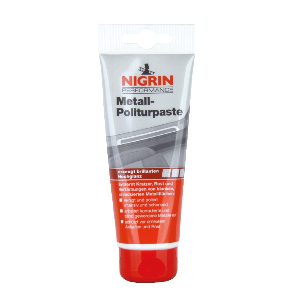 Nigrin Metall Politurpaste, 75 ml, Tube image number 0