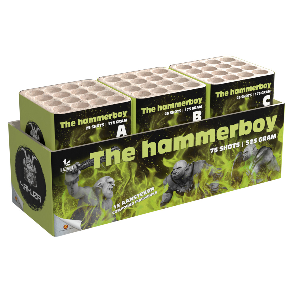 Feuerwerksbatterie „The Hammerboy“ mit 75 Schuss image number 0