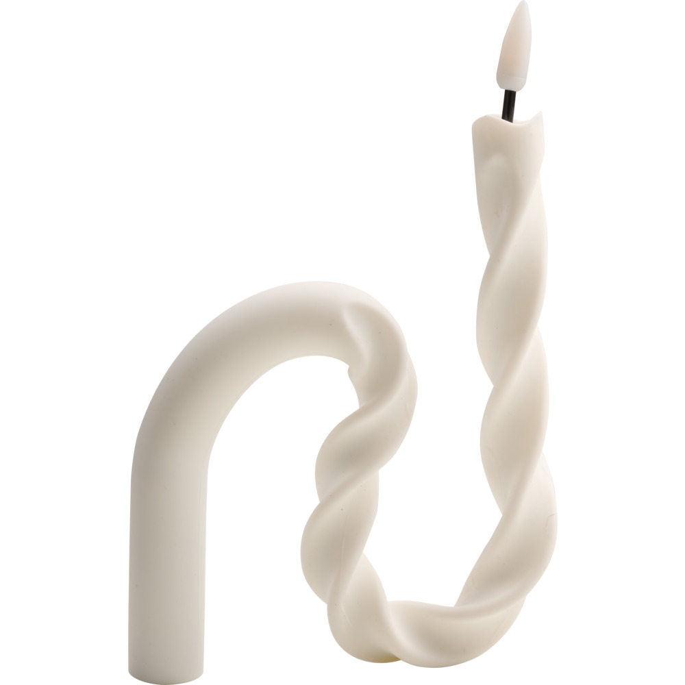 LED-Kerze flexibel twisted 41 cm, Akkubetrieb, wei&szlig; image number 2