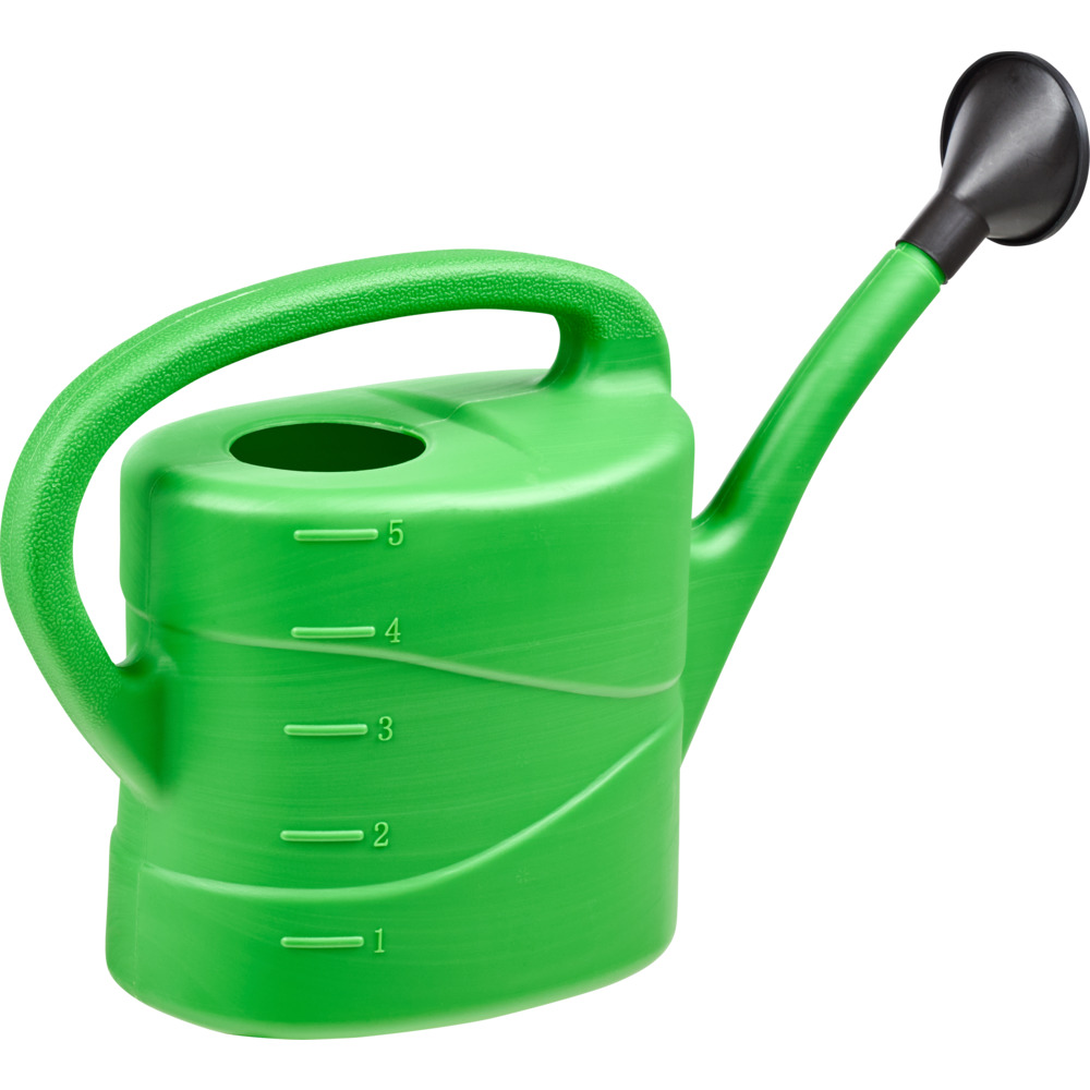 Gie&szlig;kanne 5 Liter gr&uuml;n aus Kunststoff mit Brause image number 1