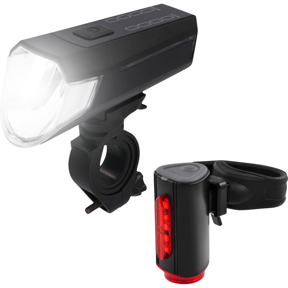 LED-Fahrrad-Akku-Beleuchtungsset TWIN-80/40/20 Lux mit Sensor image number 0