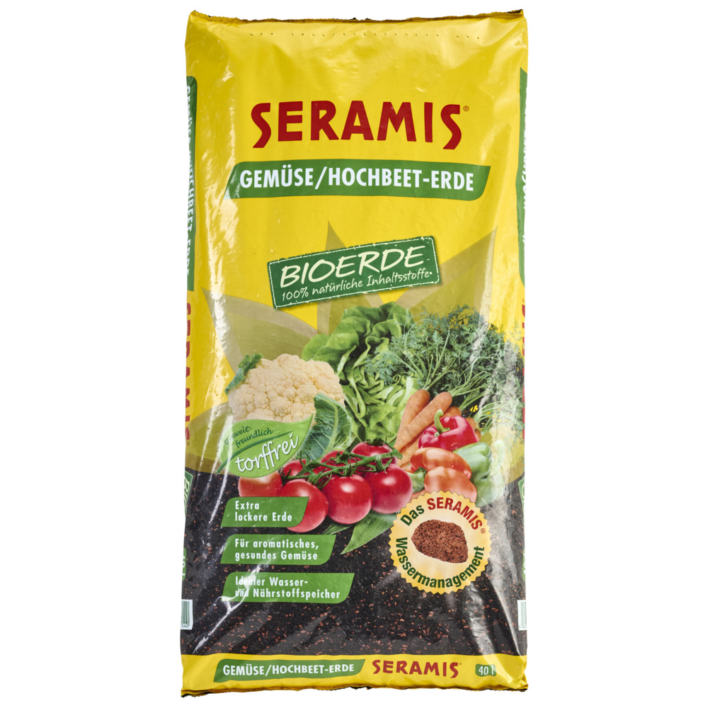 Seramis Gemüse/Hochbeet-Bioerde ohne Torf 40 Liter