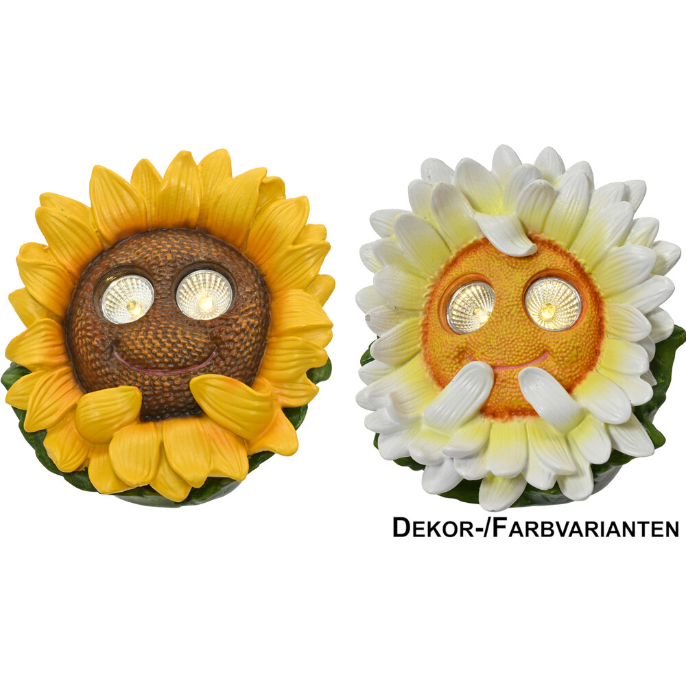 Solar-LED-Figur Sonnenblume - 2-fach sortiert