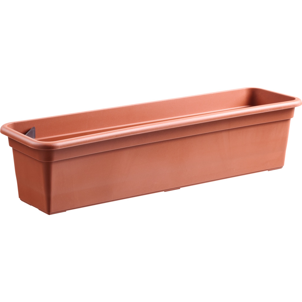 Balkonkasten 59 cm mit Bewässerungseinsatz in terracotta