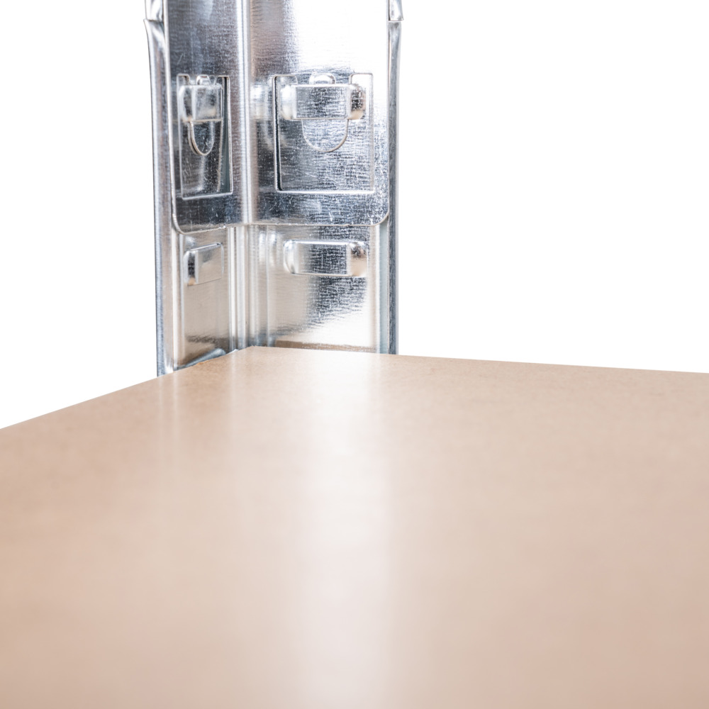 GERMANIA® Schwerlastregal steckbar aus Stahl für 875 kg mit MDF Böden image number 2