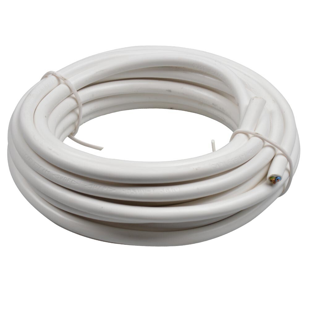 Schlauchleitung H03VV-F 3G 3 x 0,75 mm² 5 m PVC rund weiß