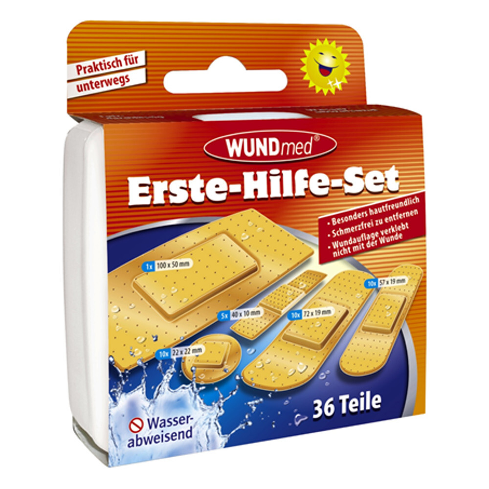 Erste Hilfe Set 36 Pflaster wasserabweisend und luftdurchlässig