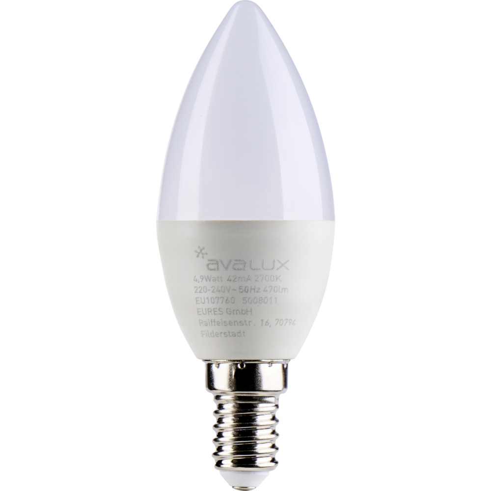 LED-Lampen-Set 3 Stück in Kerzenform 4,9 Watt und E14-Sockel image number 1