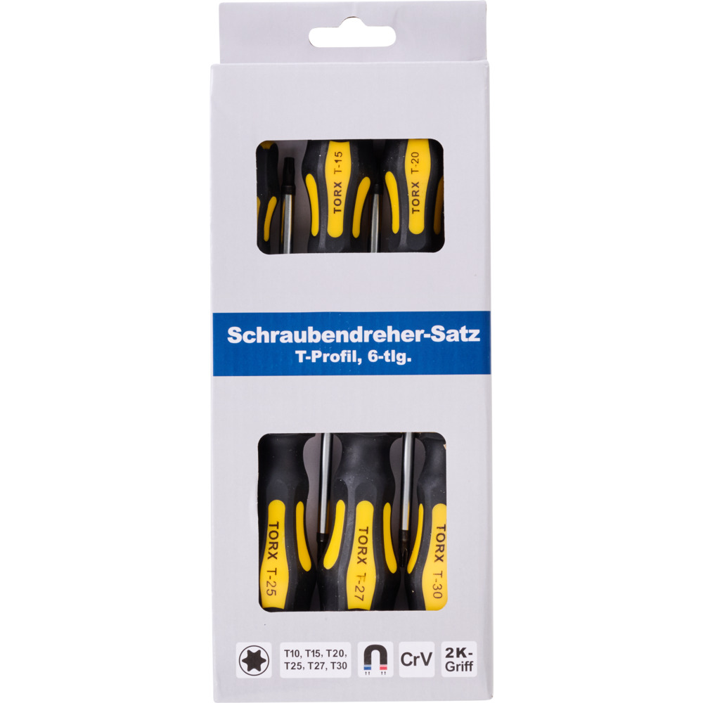 Schraubendreher-Satz T-Profil, 6-teilig, CrV-Stahl image number 1