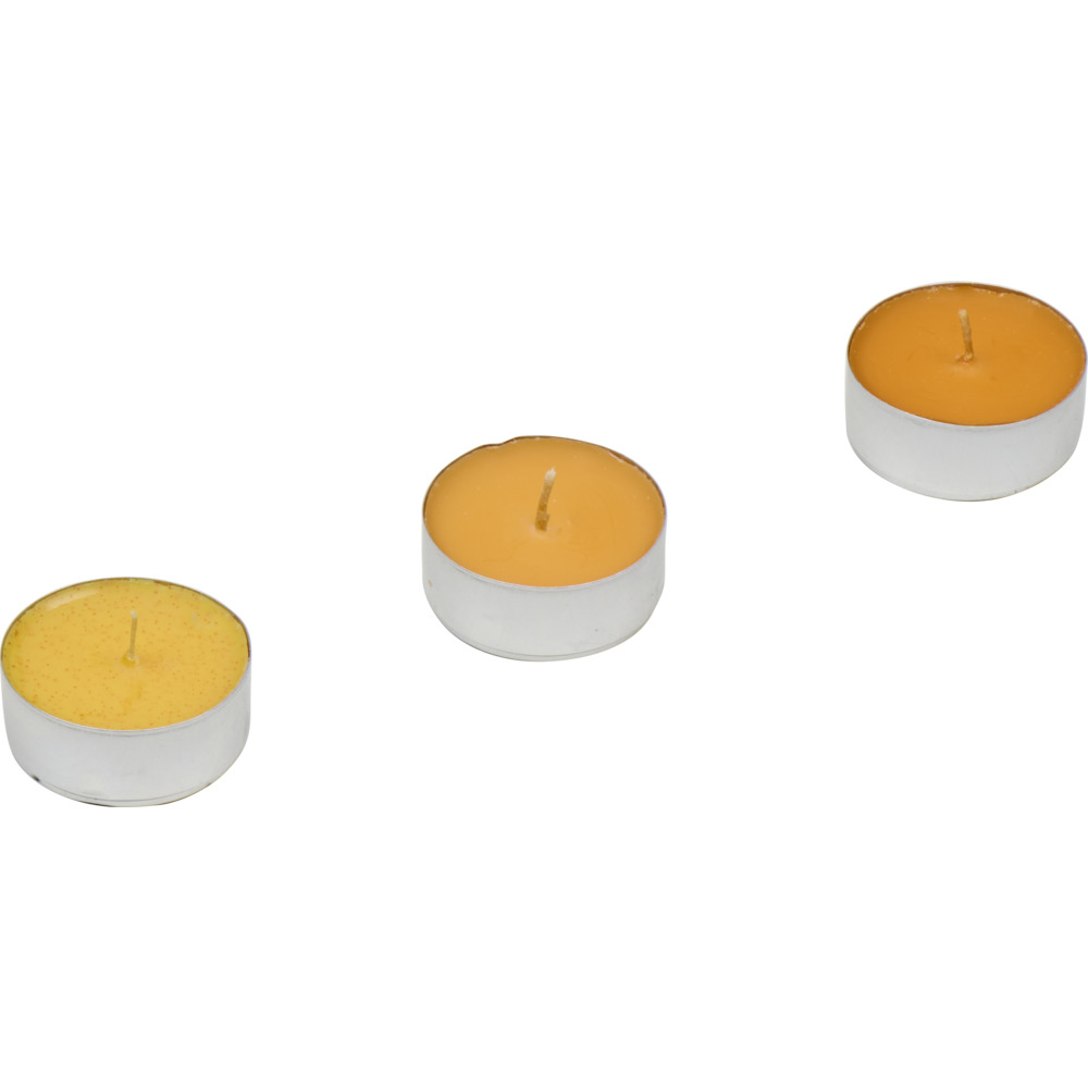 Wachs-Teelichter-Set 30 Stück Orange-Mango image number 1