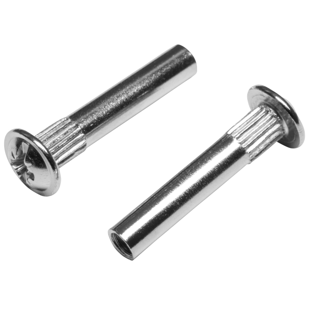 Korpus-Verbindungshülsen M4 Ø 5,0 x 15 mm 10 Stück vernickelt