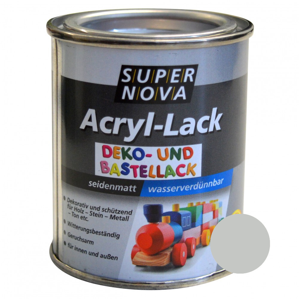 Super Nova Acryl Lack hellgrau seidenmatt für innen und außen