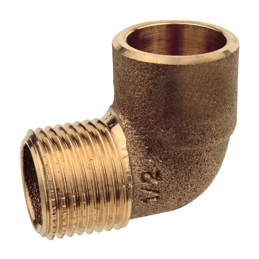Übergangswinkel 90° Rotguss 15 mm x ½'' Aussengewinde image number 0