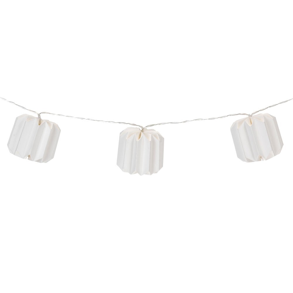 Lichterkette mit 10 Papierbällen
