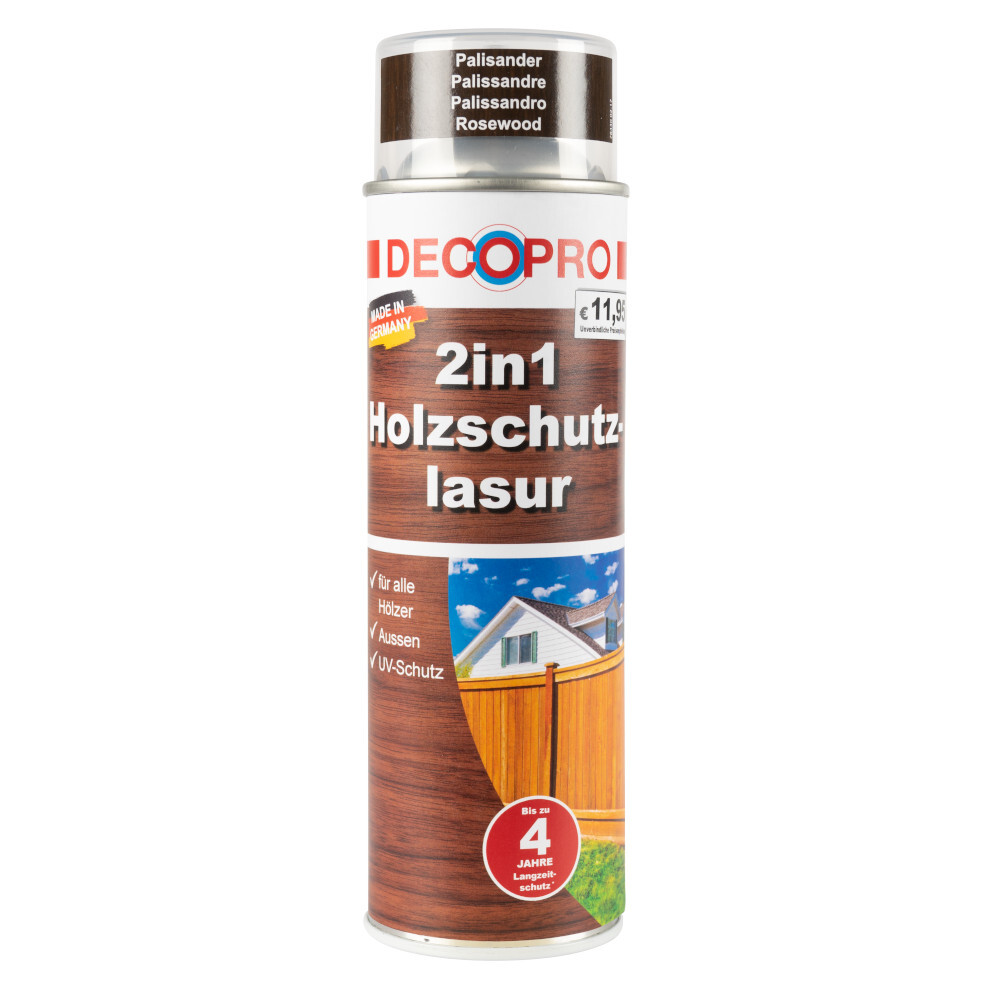 DECOPRO 2in1 palisander Holzschutzlasur-Spray 500 ml