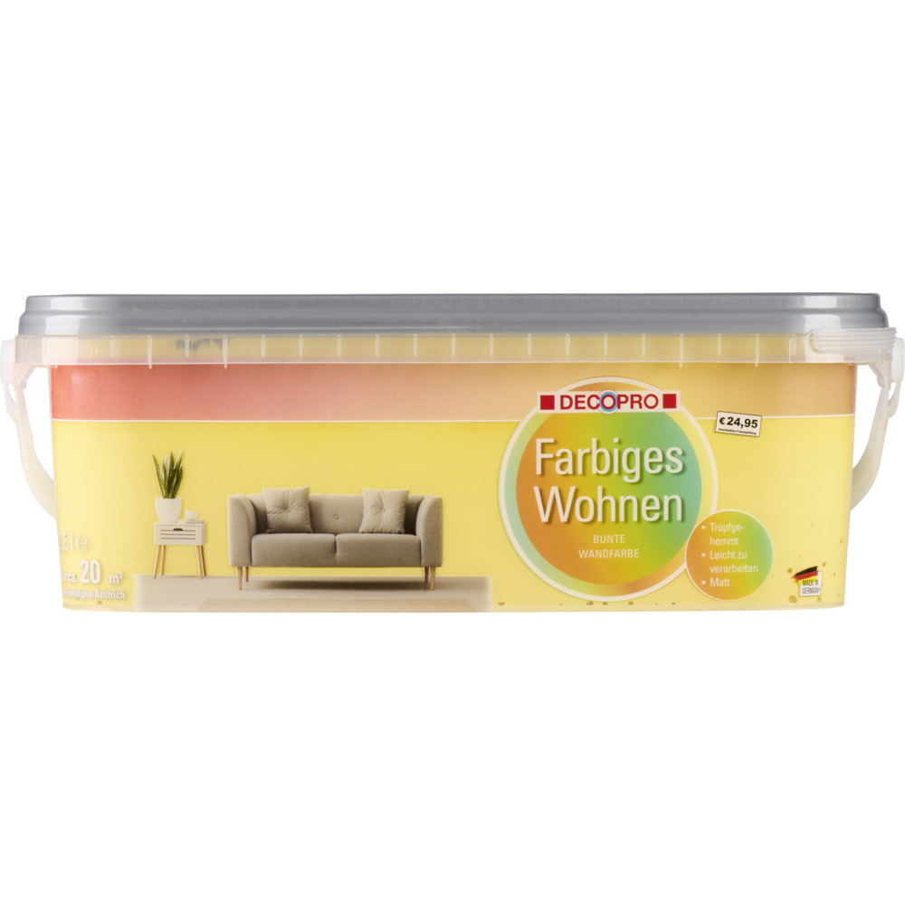 DECOPRO Wandfarbe 2,5 Liter sunshine matt image number 1