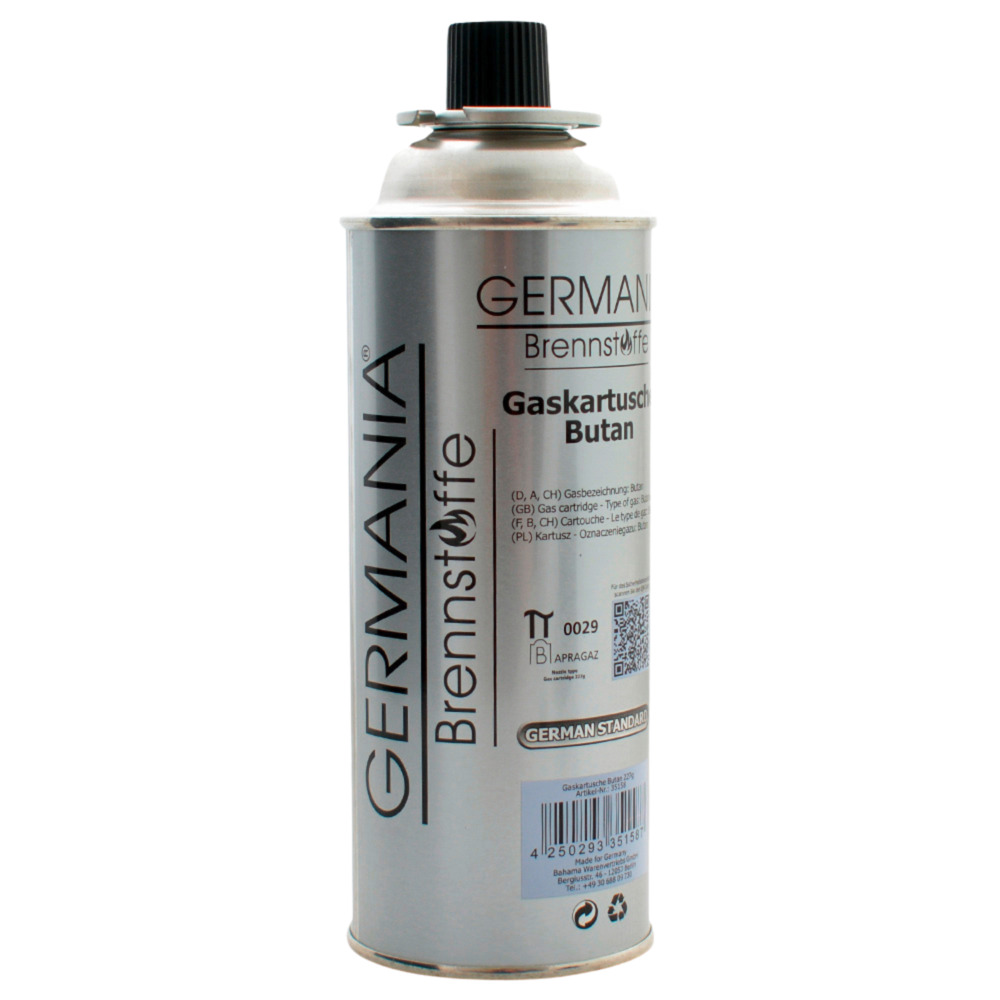 GERMANIA® Butan-Gaskartusche 227 g mit Bajonettverschluss
