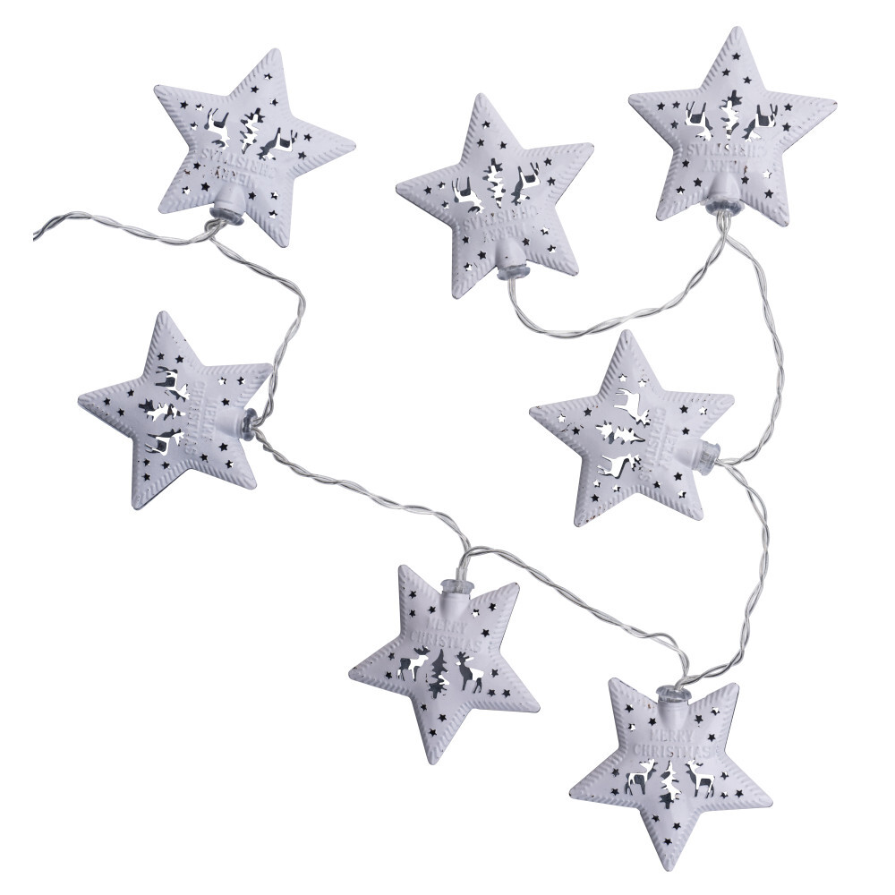 LED-Lichterkette 1,2 m mit 10 Sternen und 10 LEDs