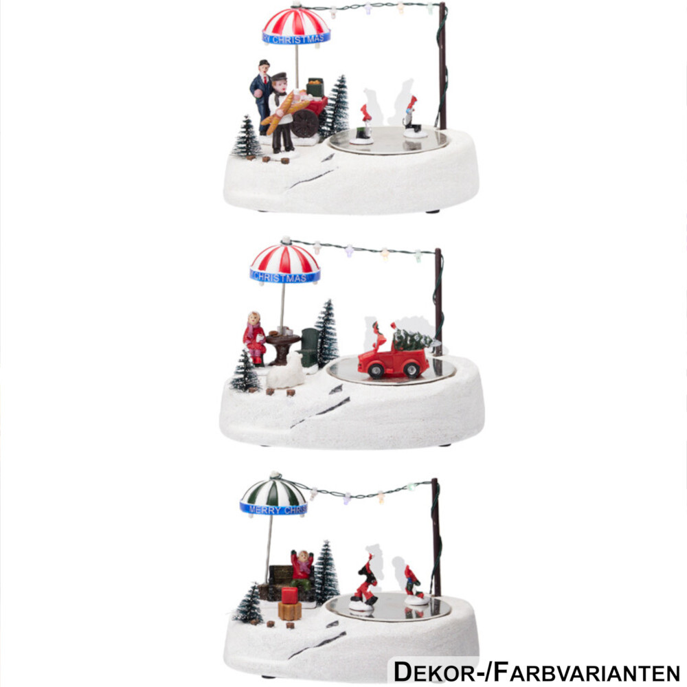 LED-Deko Weihnachtliche Landschaft - 3-fach sortiert