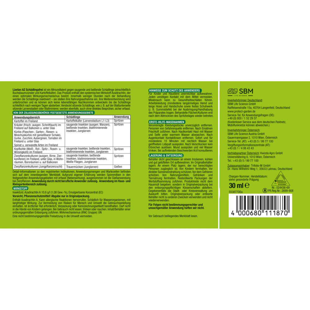 Lizetan AZ Gießmittel 30 ml image number 1